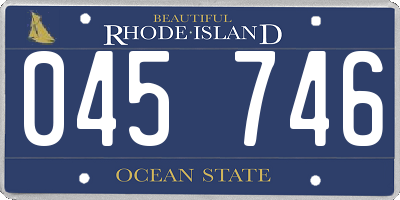 RI license plate 045746