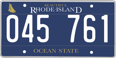 RI license plate 045761