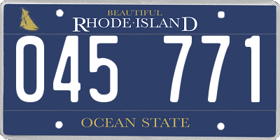 RI license plate 045771