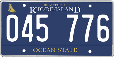 RI license plate 045776