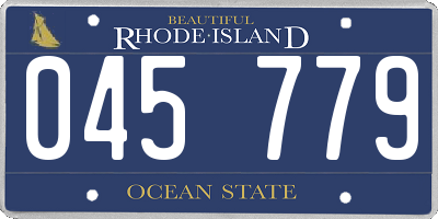 RI license plate 045779