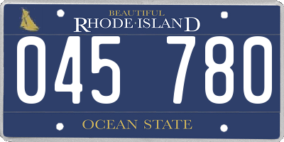 RI license plate 045780