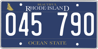 RI license plate 045790