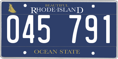 RI license plate 045791