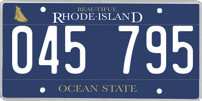 RI license plate 045795