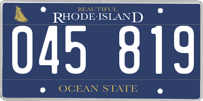 RI license plate 045819