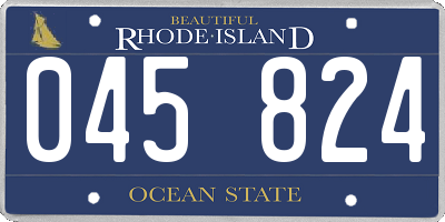 RI license plate 045824