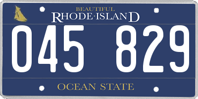 RI license plate 045829
