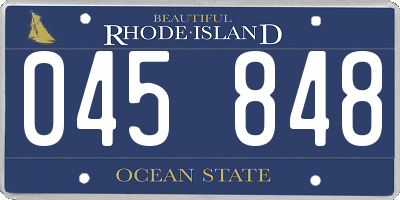RI license plate 045848