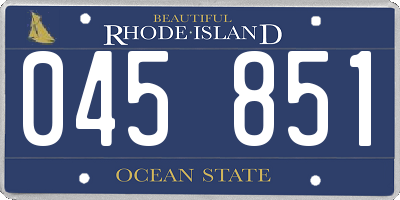 RI license plate 045851
