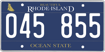 RI license plate 045855