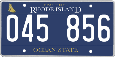 RI license plate 045856