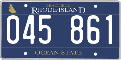 RI license plate 045861