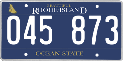 RI license plate 045873