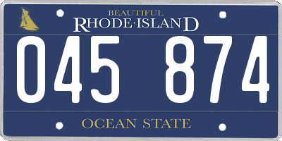 RI license plate 045874
