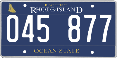 RI license plate 045877