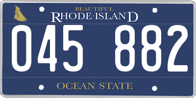 RI license plate 045882