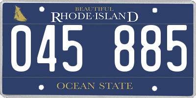 RI license plate 045885