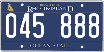 RI license plate 045888