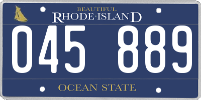 RI license plate 045889