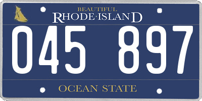 RI license plate 045897