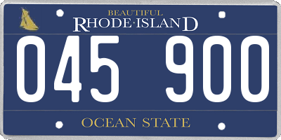 RI license plate 045900