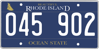 RI license plate 045902