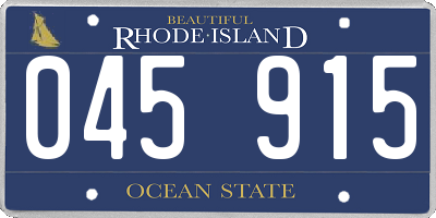 RI license plate 045915