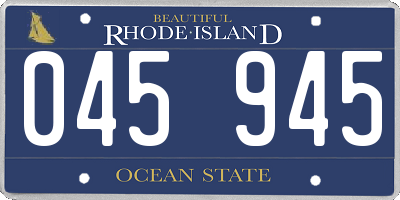 RI license plate 045945