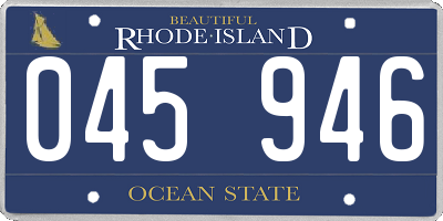 RI license plate 045946