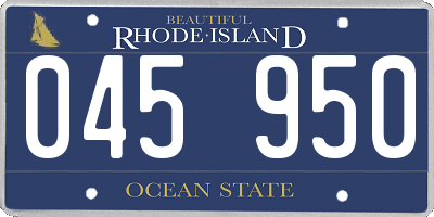 RI license plate 045950