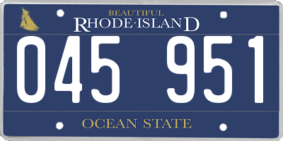 RI license plate 045951