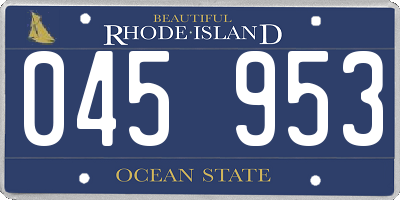 RI license plate 045953