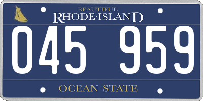 RI license plate 045959