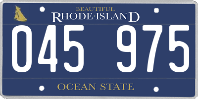 RI license plate 045975