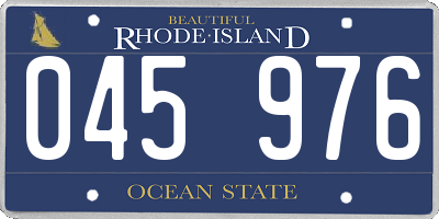 RI license plate 045976