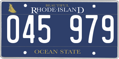 RI license plate 045979