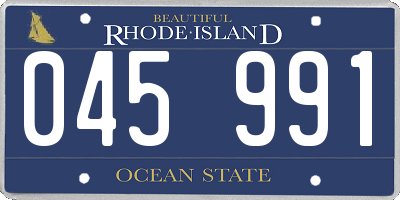 RI license plate 045991