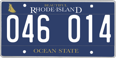 RI license plate 046014