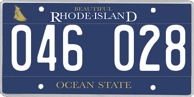 RI license plate 046028