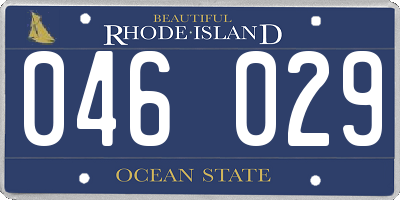 RI license plate 046029