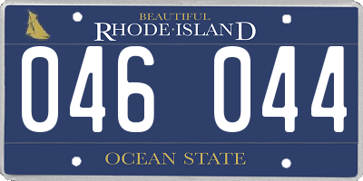 RI license plate 046044