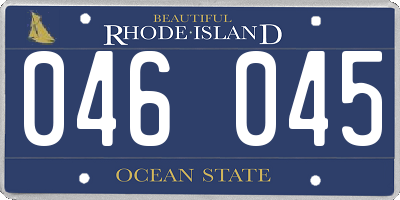 RI license plate 046045