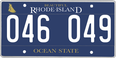 RI license plate 046049