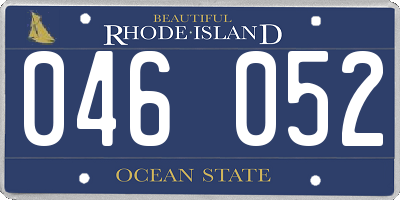 RI license plate 046052
