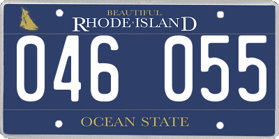 RI license plate 046055