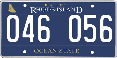 RI license plate 046056