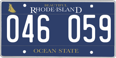 RI license plate 046059
