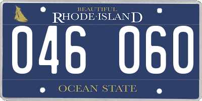 RI license plate 046060