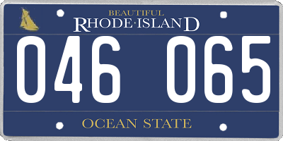 RI license plate 046065